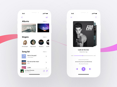 (1/30)Day's UI design training - Music Player