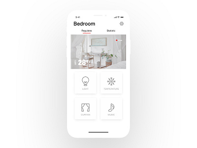 (8/30)Day's UI design training - Smart home app design smart ui white