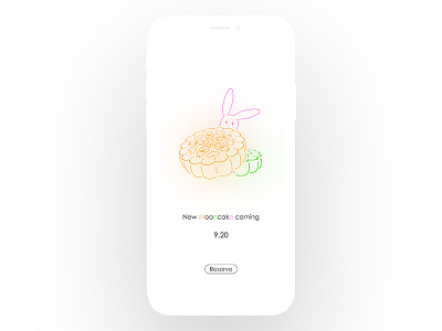 (12/30)Day's UI design training - Splashpage app design illustration mooncake splashpage ui