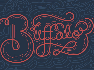 Buffalo Script buffalo etched etching hand lettering lettering new york script typography