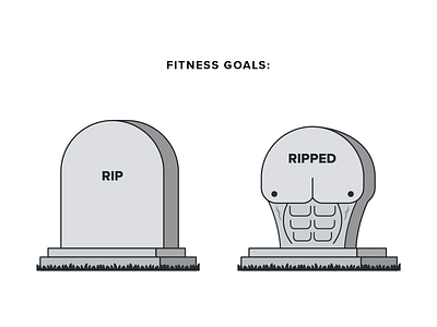 Rip and Ripped abstract art concept fitness funny graphic illustration illustrator workout
