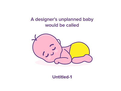 Designer's Baby baby babypink character clean concept design designer designers illustration illustrator photoshop untitled vector