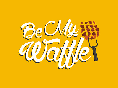 Be My Waffle belgium branding color design illustration liége logo vector waffle