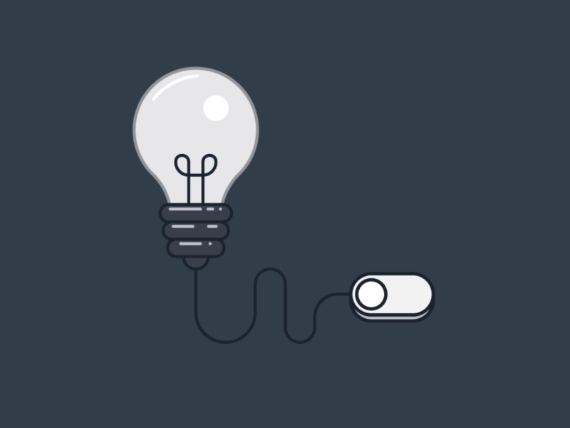 Trip Switch animation bulb capacity colors gif graphic idea illustration light bulb loop switch vector