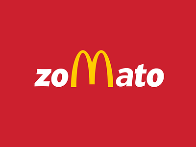 Zomato X McDonald's 2d abstract branding character clean concept design flat graphic illustrator typography vector