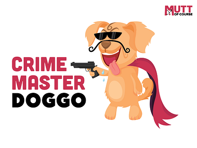 Crime Master Doggo 2d abstract character clean cute design dog drawing graphic illustration illustrator merchandise vector