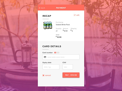 Daily UI 002 | Credit Card Checkout app card checkout credit card ecommerce mobile payment recap