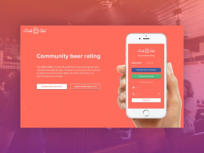 Daily UI 003 | Landing Page (Above The Fold) app beer ios landing page laptop mobile