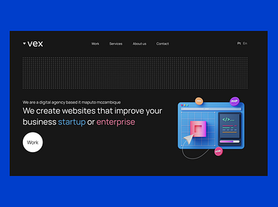 Vex branding design graphic design typography ui ux web