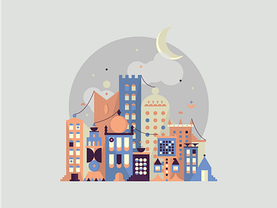 Geometric City cities city illustration landscape vector vector art