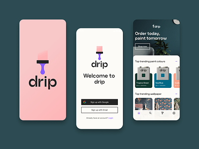 Drip app app design mobile design paint ui design
