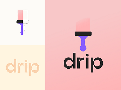 Drip logo branding logo paint