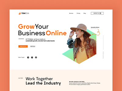 Marketing Agency — Landing Page Design design figma graphic design hero landing page photoshop ui web design