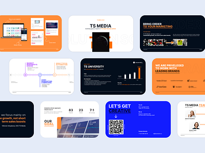 Pitch Deck for Marketing Agency design figma graphic design pitch deck presentation