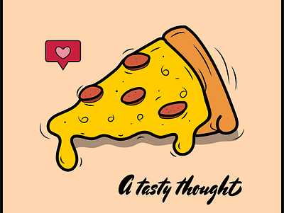 Pizza Illustration graphic design illustration illustrator logo pizza shapes typography vector