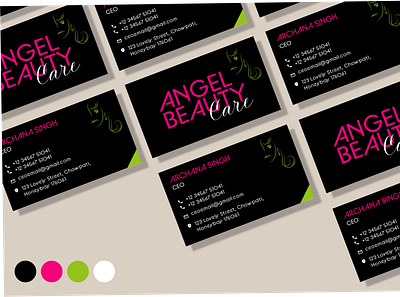 Business Card: Beauty Salon branding design graphic design illustration logo typography vector