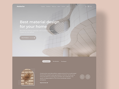 Aesterior - Architecture/Building Store Landing Page agency architecture building city daily desktop ecommerce figma home homepage landing page portfolio real estate responsive shop store ui ux web design website