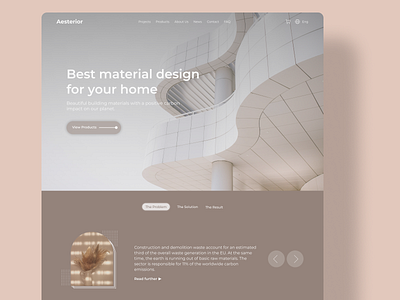 Aesterior - Architecture/Building Store Landing Page