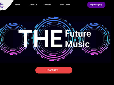 Home page idea for a music art exhibition branding design desktop figma graphic design illustration typography ui ux