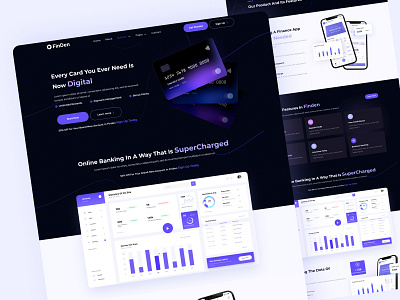 FinTech Start up Landing Page Design finance website fintech landing page fintech website landing page minimal saas startup landing up ui design web webdesign website