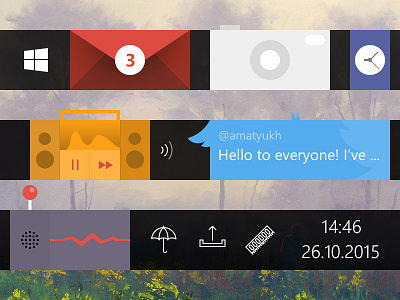 Widgets taskbar app interactive ui ux widget taskbar