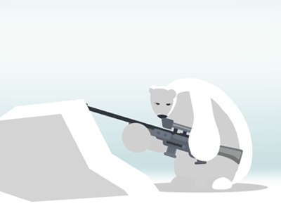 Sniper Bear bear character fun sprite