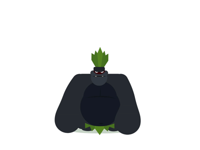 Gorilla character fun gorrilla king kong sprite