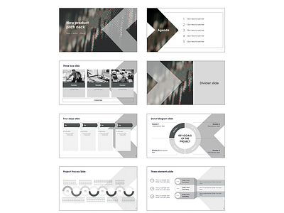 Lean Grayscale New Product Pitch Deck Template