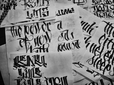 Sketches artwork calligraphy deaux dominique typography