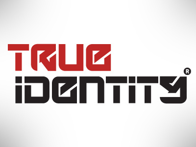 True Identity artwork dominique logo typography