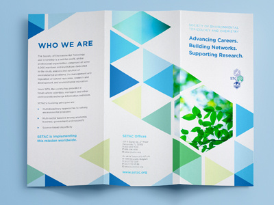 SETAC Membership Brochure brochure environment layout nonprofit trifold