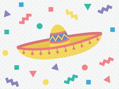 After Party Fiesta Dribble gif hat pattern sombrero