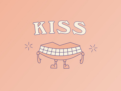 kisssssss design illustration typography