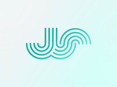 js mark branding design initials logo mark retro typography