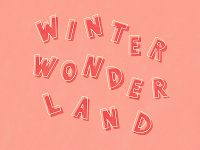 winter wonderland christmas customtype design handlettering holiday illustration procreate type typography winter