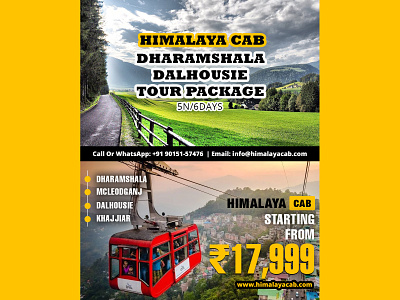 Banner Design for The Himalaya Cab Travel Company background branding design graphic illustration logo ui