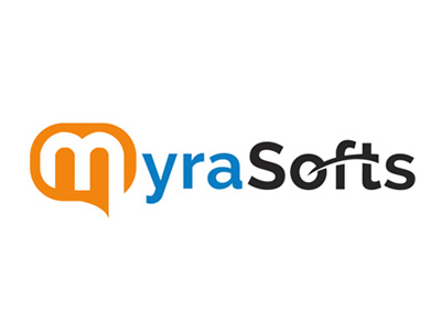 Myra Softs Logo Design graphic illustration logo