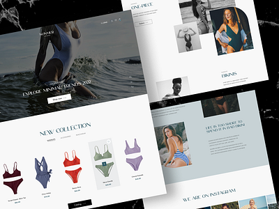 SUNMER - Swimwear Online Store concept branding clothes concept des design ecommerce figma onlinestore store swimsuit swimwear uxui web webdesign купальник