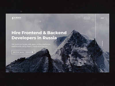 Developers in Russia Landing page figma home page landing page product design ui ux web design