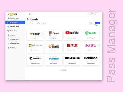 Password Manager design sample