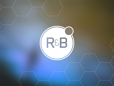 R & B logo concept blurred background branding graphic design logo design