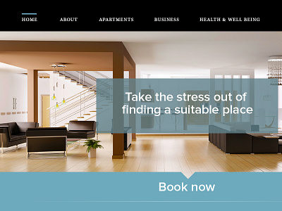 Apartment rental website clean contemporary graphic design luxury property responsive web design rwd teal web design