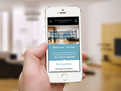 Apartment rental responsive design clean contemporary graphic design luxury mobile property responsive web design rwd teal web design