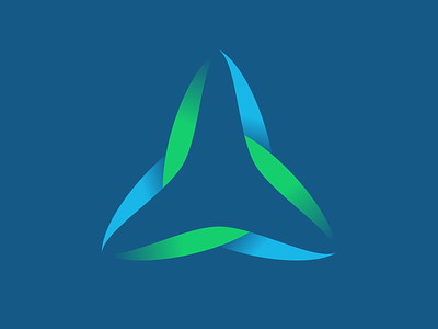 Logo shape 1 abstract blue branding green interlink logo design logo mark organic shape strength