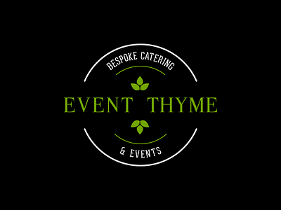 Event Thyme Label black dark events green hipster label design logo design retro