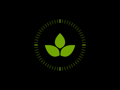 Event Thyme Logomark black branding clock dark green leaf logo design logo mark symbol time