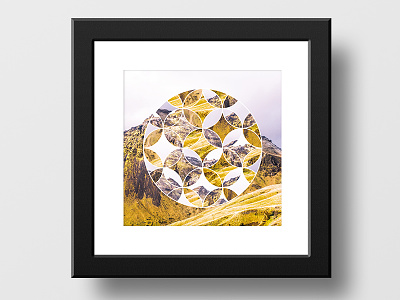 Abstract artwork abstract art frame mountain yellow