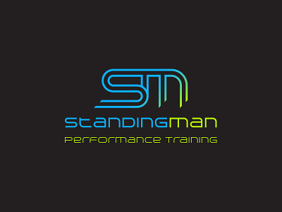 StandingMan Performance Training - Full logo branding fitness logo design performance sport
