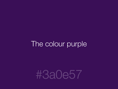 The colour purple