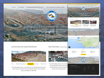 Balaklava's Ore control center web site ui design website